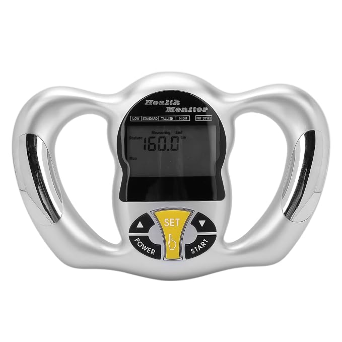 Handheld Body Fat Loss Monitor Smart Body Fat Scale BMI Meter Fat Analyzer Monitor Measure Device Body Fat Analyzer Handheld for Fitness Bodybuilding Muscle Gain