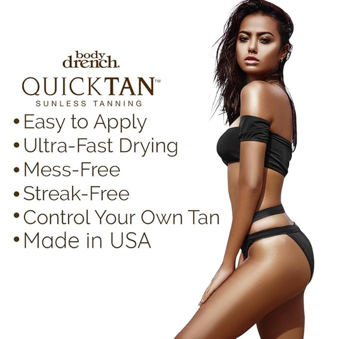 Body Drench QuickTan Instant Bronze Self Tanning Spray – Fast-Drying Self Tanner Spray for Natural-Looking Tan, 6 oz, 2 Pack