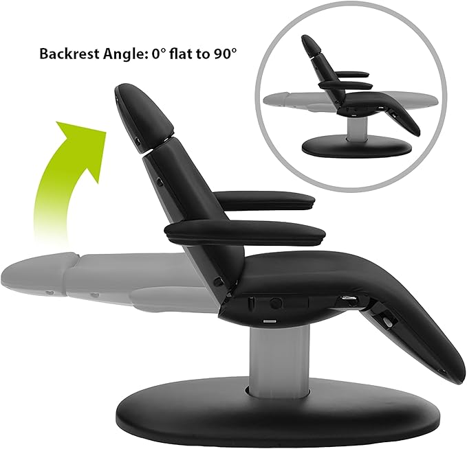 SKINACT Venus Black Electric Medical Spa Treatment Table/Chair with Free Hand Remote Control
