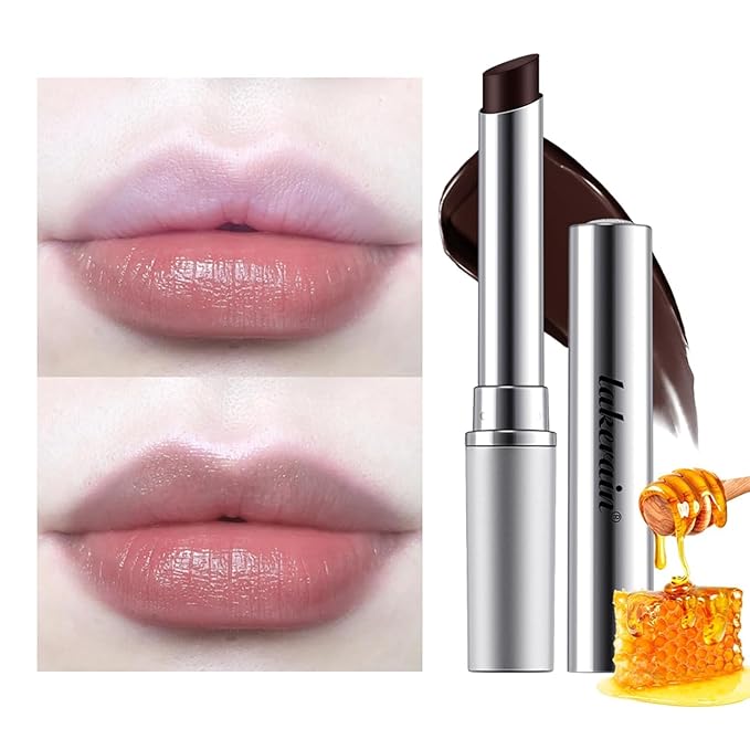 2Pcs Honey Noir Lipstick,Nourishing Honey Noir Lipgloss, Black Lip Tint,Deep Moisturizing Black Cherry Tint Lip Balm,Hydrating Lipgloss for All Skin Tones（2Pcs black）