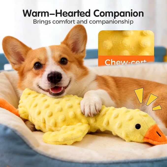 Indestructible Dog Toy for Aggressive Chewers, Durable Stuffed Squeaky Dog Toys for Small Medium Large Dogs, Interactive Chew Teething Puppy Toy for Indoor Outdoor Play (Light Blue)