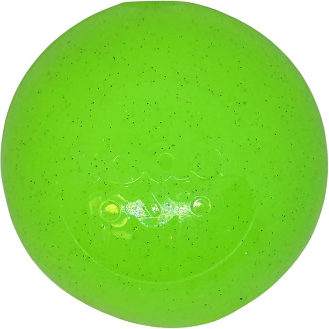 SodaPup Glitter Ball – Soft Dog Ball Toy, Floating Fetch Ball and Treat Dispenser Made in USA from Non-Toxic Pet Safe Food Safe PUP-X Rubber for Bonding, Physical Exercise, & More