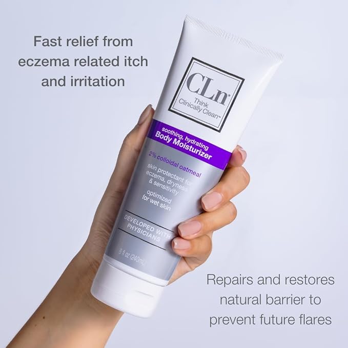 CLn® Body Moisturizer - A skin protectant delivering 2% Colloidal Oatmeal, Paraben-Free, Dye-Free & Fragrance-Free, 8 fl. oz. (Pack of 2)