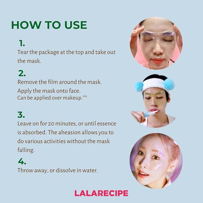 LALARECIPE Heart Goggle Moisture Eye Mask – Hydrating & Cooling Hydrogel Patches with 8-Hyaluronic Acid, Avocado & Collagen – Korean Skincare for Dry & Sensitive Skin (Pack of 10)