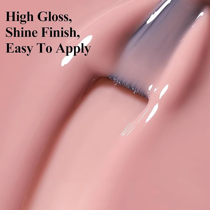 Quick Dry Nail Polish 12ML, Sheer Pink Regular Color Nail Polish Water Based Holographic High Coverage Nail Lacquer Natural Nail Art No Required UV LED for Valentine's Day Gift
