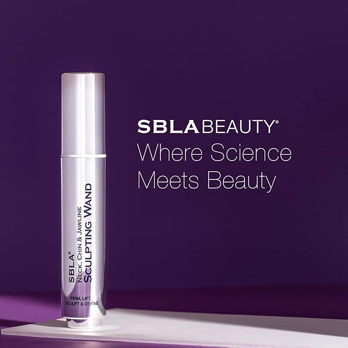 SBLA Beauty - Neck, Chin & Jawline Sculpting Wand - Pack of 2 * 0.7 Fl Oz / 20mL - Lifts & Firms the Neck, Chin, Jawline & Decollete - Reduces Lines & Wrinkles - Smooths, Tightens Sagging Skin