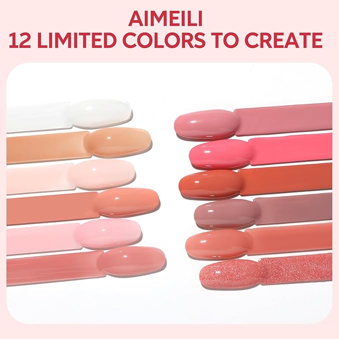 AIMEILI Gel Nail Polish Set 12pcs, Hema Free, Cruelty Free, Vegan, Soak Off U V LED Nail Art Manicure Salon DIY for Women - Kit 30