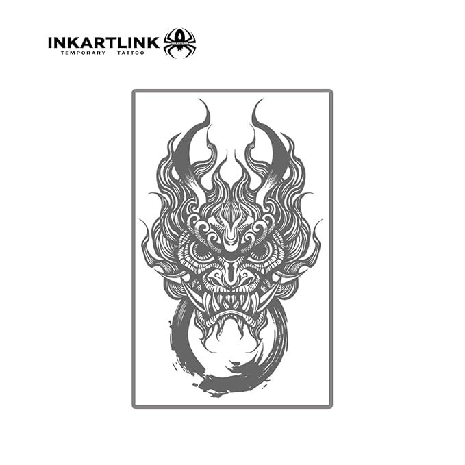 INKARTLINK Semi Permanent Tattoo, Temporary Tattoo, Beautiful and Realistic Design, Fun Tattoo Experience, Cruelty-free, Non-reflective, Waterproof (Kirin)
