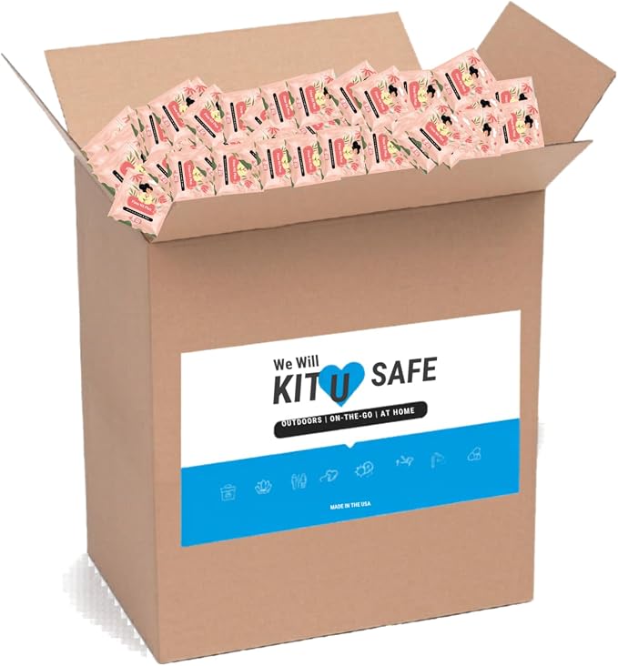 Flow Kit Plus | Bulk Period Kit with Disposable Underwear, Maxi Pads, Pantiliners and Feminine Wipe for Schools