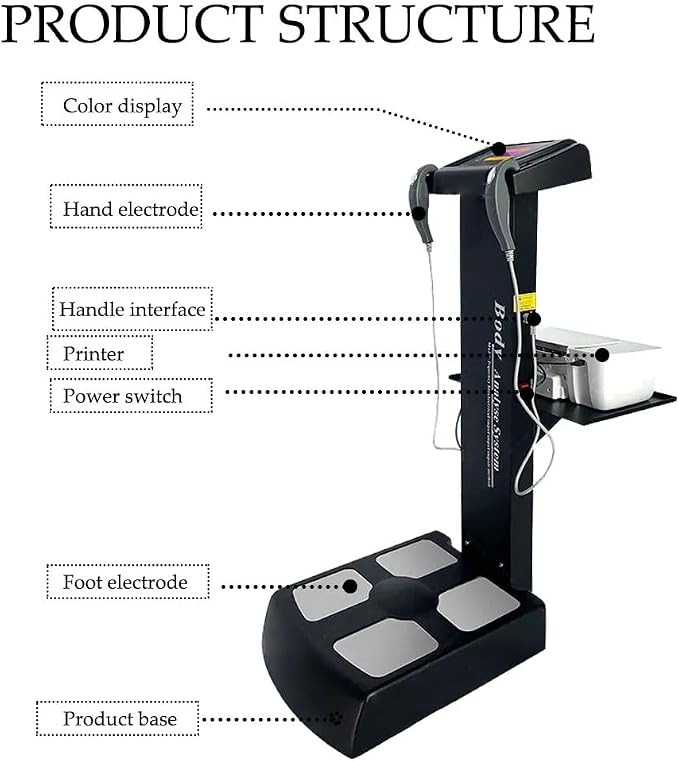Comprehensive Body Analyzer Accurately Measure Fat, Muscle, and Various Parts of The Torso Black