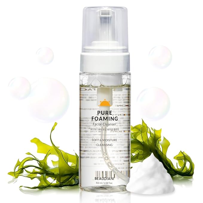 BEAUDIANI Pure Foaming Cleanser | Gentle Cica & Orange Oil Face Wash, Vegan Makeup Remover & Pore Care for Sensitive & All Skin Types