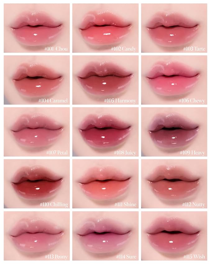 CORLAHAZE Glow Lock Jelly Tint 115 Wish 4g, Hydrating Jelly Glow Lip Stain, Glass-Like Shine Lip Gloss, Long-Lasting Color, Moisturizing Lip Enhancer, Collectible Lock-Shaped Design, Korean Makeup