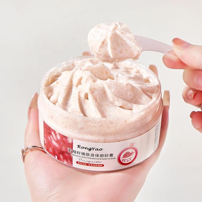 Body Scrub - Exfoliates & Deeply Nourishes for Smooth, Radiant Skin (Pomegranate Seed)