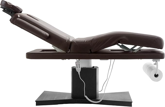 SKINACT Milo 3.0 Motor (with Independent Leg Adjustment) Electric Massage & Facial Bed/Table with Face Cradle Dark Brown