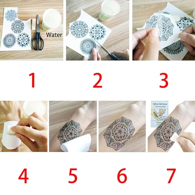 GLARYYEARS Temporary Tattoos for Women Girls, 45-Pack Large&Small Fake Tattoos, Long-lasting Flower Floral Butterfly Tattoo, Variety Pack Realistic Tattoos 3D, Cool on Arm Leg Wrist Hand Body
