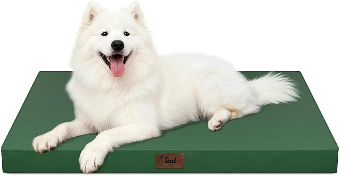 Large Waterproof Orthopedic Dog Bed with Egg Crate Foam | Fits 42x28 Crates, TPU Waterproof Layer, 1680D Washable Oxford Cover, Portable Handle, Indoor & Outdoor Use, Up to 80 lbs