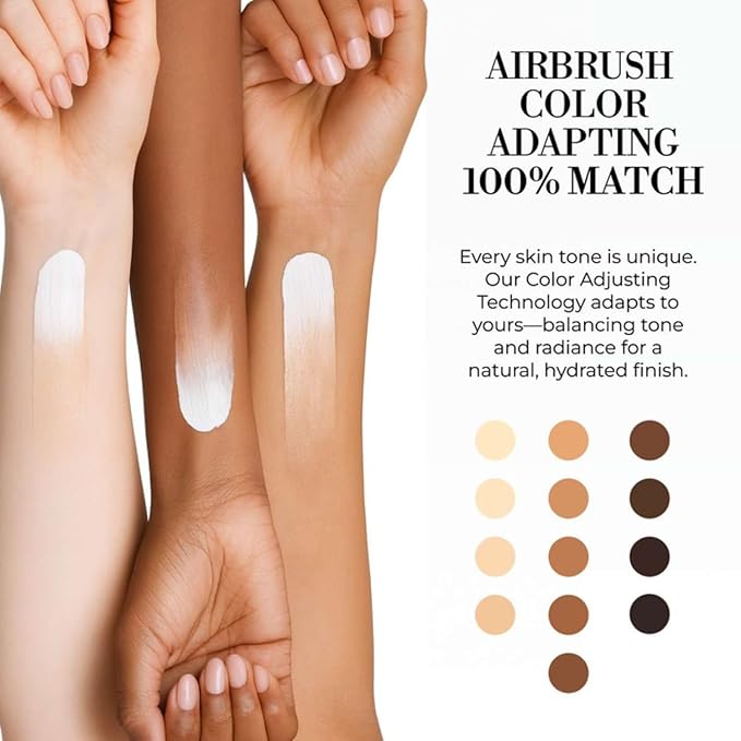 LUMINESS Liquid Mirage 3PC Kit - Color Changing Foundation with SPF 50 Primer & Makeup Brush, Hydrating & Lightweight Face Makeup, 4 in 1 Liquid Foundation, Concealer & Moisturizer (01 Light)