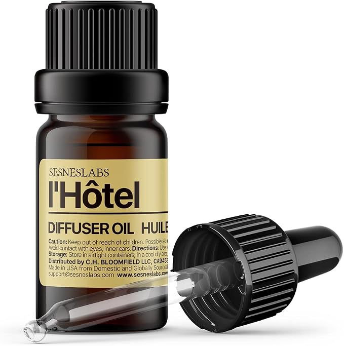 l'Hotel Diffuser Oil, White Floral Citrus Scent, Lifestyle Blend Neroli, Green Tea, Laurel Leaf, Musk Essential Oils Blend for Ultrasonic Diffuser