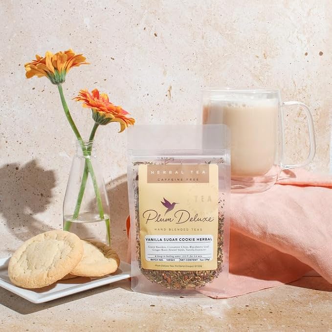 Tranquil Peach Herbal Tea – Caffeine-Free Loose Leaf Blend with Chamomile, Peach and Pineapple – Soothing Hot or Iced Tea for Relaxation – 75 to 100 Cups – Ethically Sourced and Hand-Blended in USA