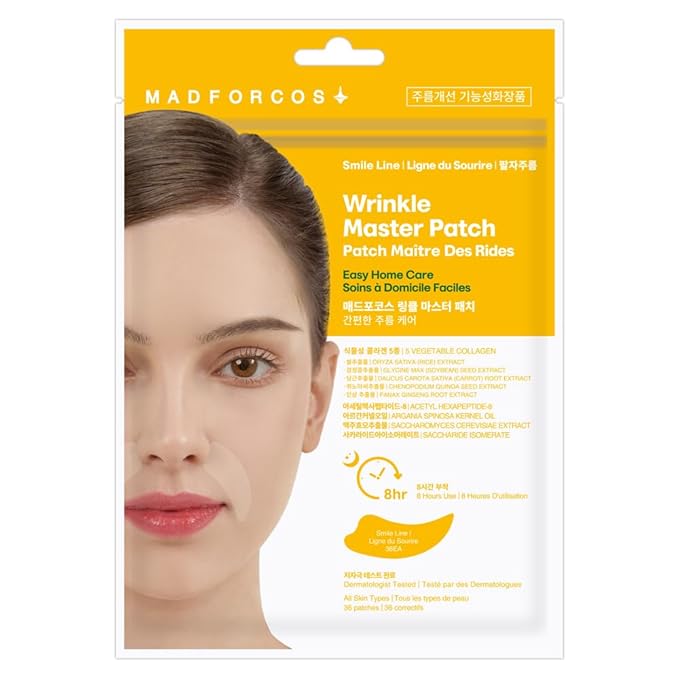 Wrinkle Master Patch – Smile Line Wrinkle Patches for Laugh Lines | Korean Skincare (36 patches)
