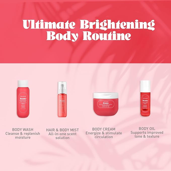 NATURE WELL Beamy Brightening Body Oil, Fast-Absorbing Formula Designed Hydrate, Smooth & Visible Brighten Skin, Scented with Black Currant, Jasmine, and Vanilla Woods, 3.4 Oz