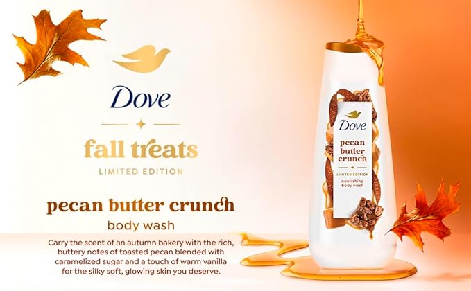 Dove Limited Edition Holiday Treats Body Wash for Deep Nourishment Pecan Buttercrunch 20 oz