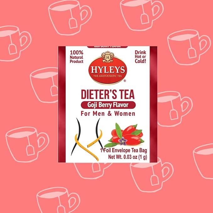 Hyleys Dieter's Tea with Goji Berry Flavor - 14 Tea Bags - Slimming Weight Loss Detox Cleanse Tea (24 Pack - 336 Tea Bags Total)