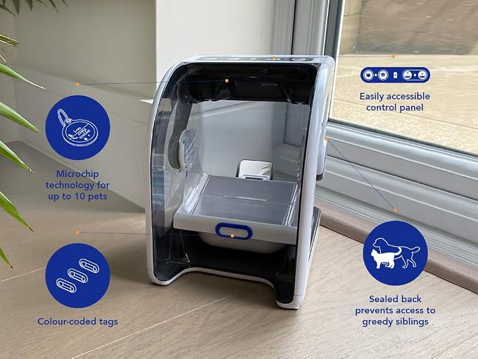 Closer Pets MiBowl Automatic Selective Microchip Feeder, Cats & Small Dogs