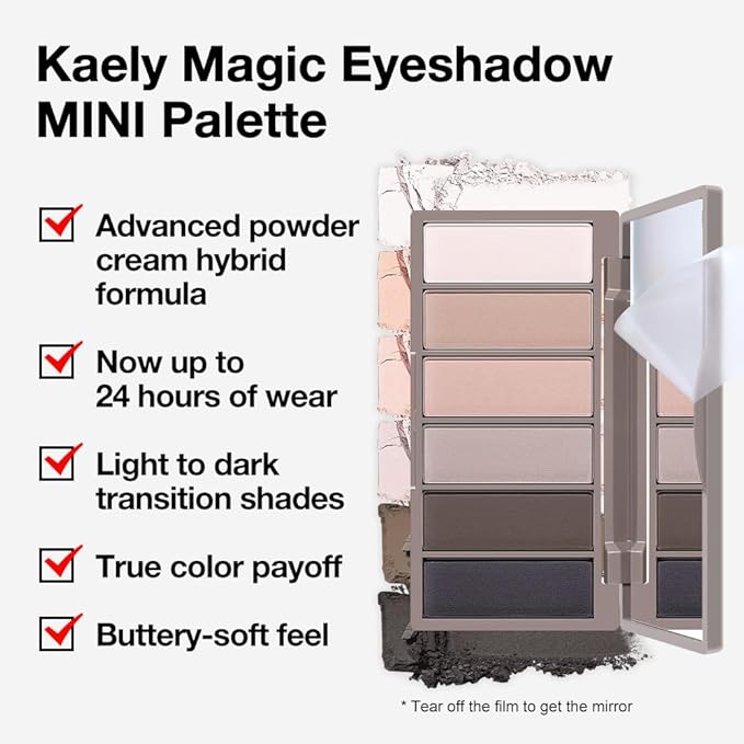 6 Colors Mini Nude Brown Eye Shadow Palette Makeup for Older Women, Neutral Matte Shimmer Eyeshadow Palette Highly Pigmented Waterproof, paleta de sombras de ojos, Vegan & Cruelty-free, 01