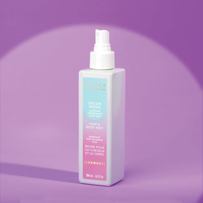 Pacifica Hair & Body Mist - Mini Dream Moon Hair & Body Spray for Women - Body Mist Perfumes for Women - Hair Perfume - Alcohol-Free Spray Designed For Head-To-Toe Wear, Vegan & Cruelty-Free, 2 Fl Oz