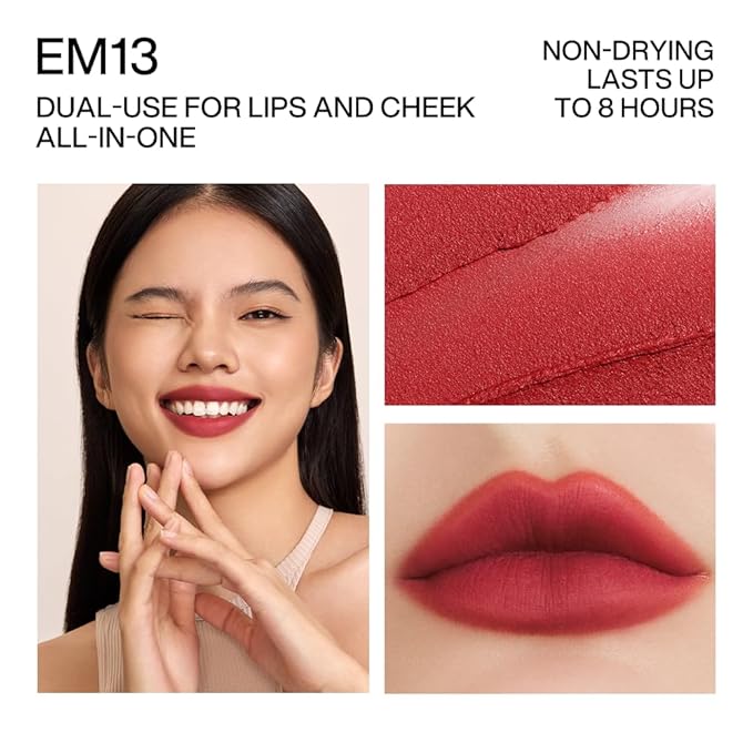 INTO YOU Matte Lipstick for Women, Matte Red Lipstick Long Lasting, High Impact Color Lip Stick, Transferproof and No Smudge Proof Velvet Lip Stain EM13