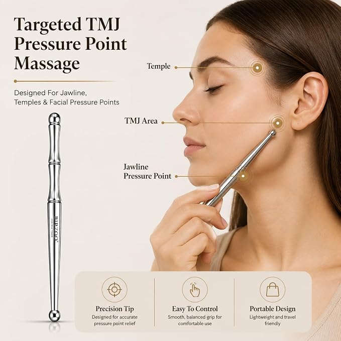 Scarab Acupressure Tool & TMJ Pen Set, TMJ Relief Products Jaw, Facial Acupressure Massage Tools for Jaw Tension Relief, Trigger Point Massage, Facial Fascia Release & Pressure Point
