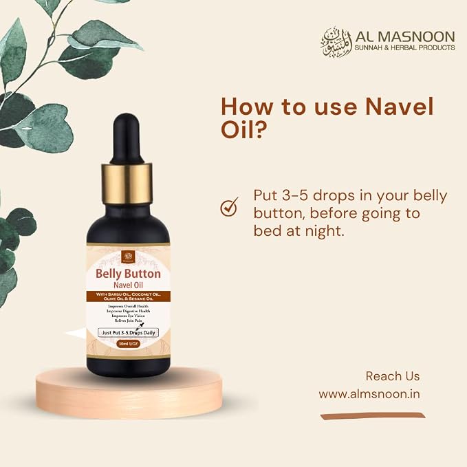 Belly Button Oil/Nabhi Oil/with Coconut, Sarsu & Olive Oil 30Ml Pack of 1