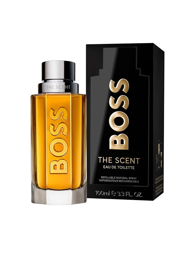 Hugo Boss The Scent Eau de Toilette – Ambery Men's Cologne – With Notes of Ginger, Manika Fruit & Leather Accords – Long Lasting Fragrance