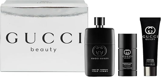 Gucci Guilty (M) 3Pcs Set: 3.0 Oz EDP + 75ml Deo + 1.69 Oz S/G