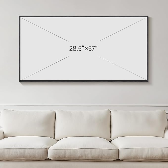 Extra Large Framed Blue Abstract Wall Art for Living Room, Horizontal 30x60 | Modern artwork for walls, Canvas prints, Wood frame, Minimalist Paintings, Pictures wall decor for bedroom dining room office