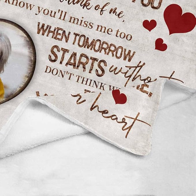 Custom Memorial Blanket with Photo - Sympathy Gift for Loss of Loved One | in Loving Memory Personalized Sympathy Blanket for Loss of Dad Mom Husband Wife Friend Memory of Loved One Gifts, Made in USA