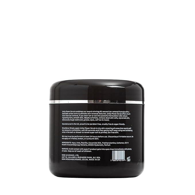 Rose & Caramel Unity Unisex Power Scrub 60 Second Tan Remover
