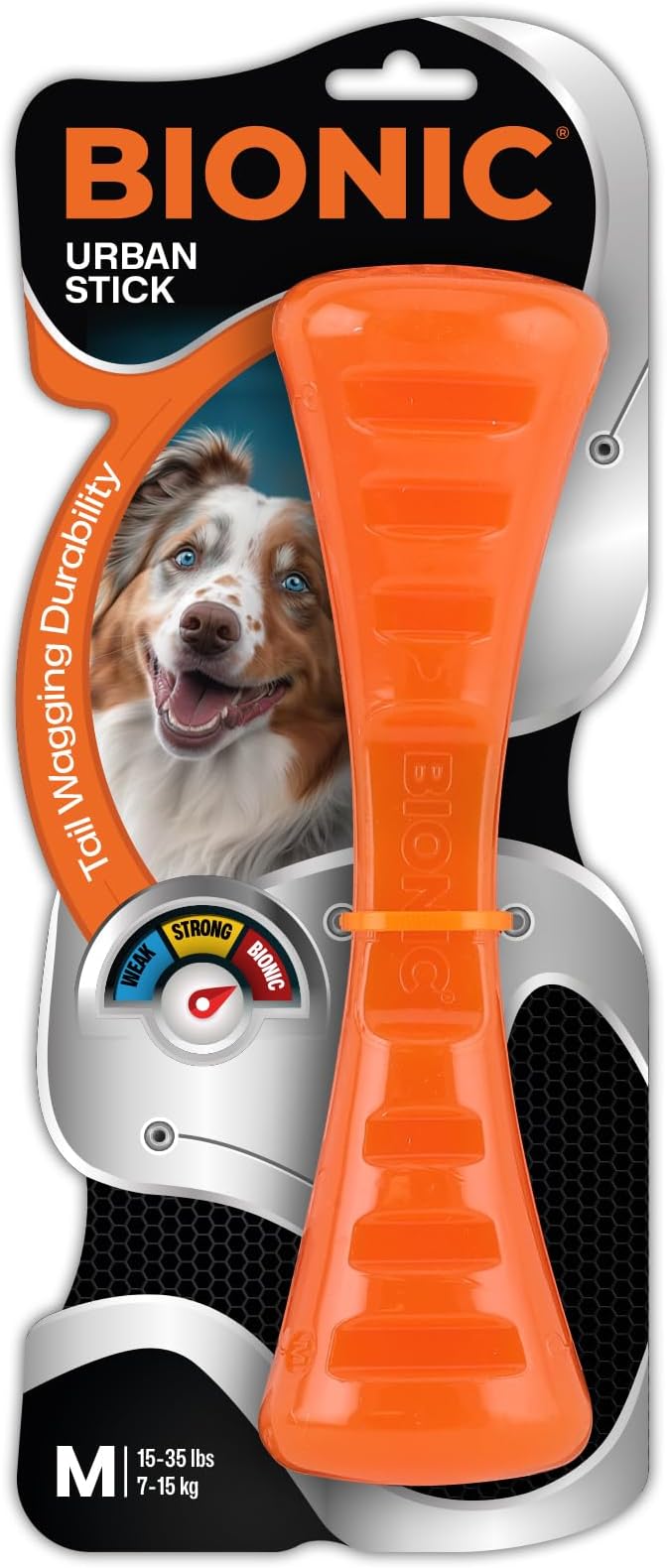 BIONIC Urban Stick Dog Toy for Dogs Between 15-35 lbs, Medium