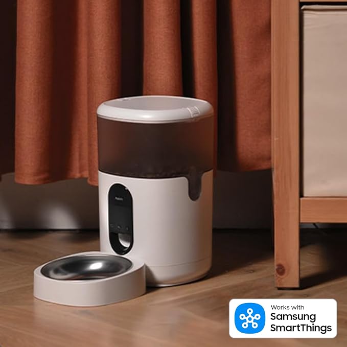 Aqara Smart Pet Feeder C1, Auto Cat Food Dispenser with APP Control | REQUIRES AQARA Zigbee3.0 HUB, Automatic Feeder for Cats Dogs, Can be Controlled by Google Alexa Siri, Work with SmartThings