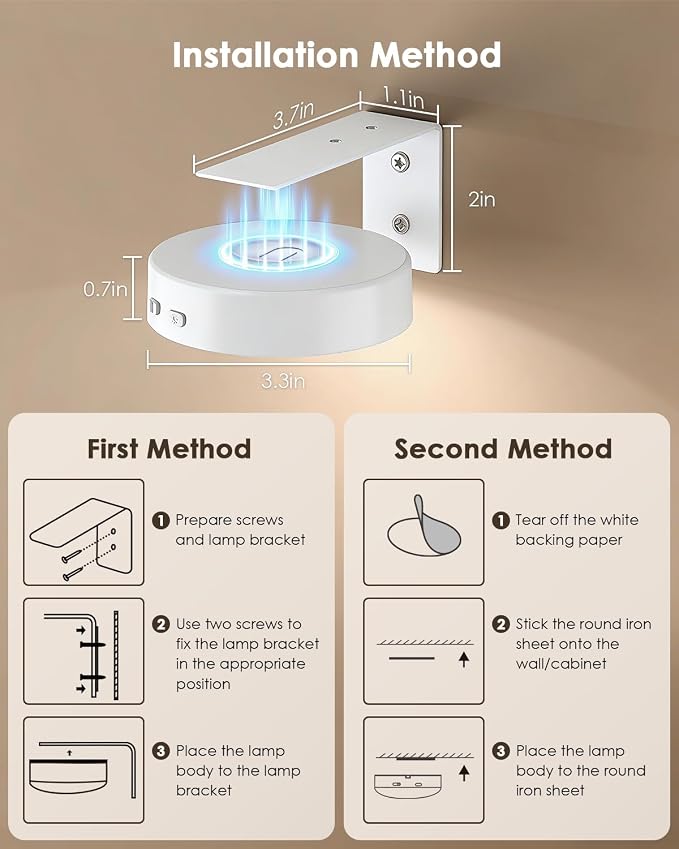 Picture Lights for Wall, Rechargeable Battery Magnetic Wall Lights with 3 Color Temps and 12 RGB, Picture Light with Remote, Dimmable and Timer, Decor Light for Painting/Frame/Art Display