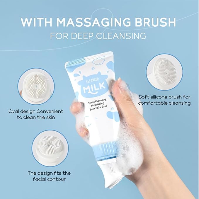 Milk Skincare Set, Milk Skin Care For Teens 10-12, 9 IN 1 Skin Care For Kids, Kids Skin Care Set For Girls Ages 8-12, Moisturizing & Gentle Skin Care For Kids Age 8-12, Skincare For GIrls10-12