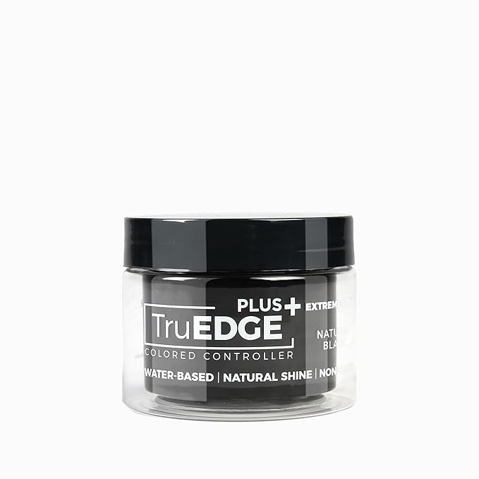 NICKA K NEW YORK Tyche TruEDGE Plus Controller – 100ml / 3.38 fl oz – Water-Based, Black Castor Oil & Hemp Seed Oil – Long-Lasting Hold, Non-Flaky, Natural Shine, 8 Fragrances (HETR23 Natural Black)