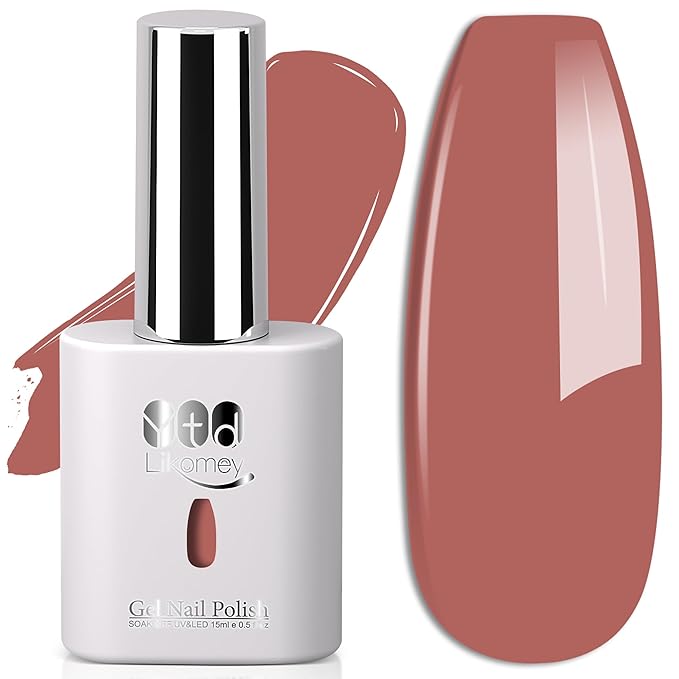 YTD Likomey Oatmeal Light Brown Gel Nail Polish,15ml Salon Home DIY Manicure and Pedicure Fall Winter UV Color Varnish,CS463