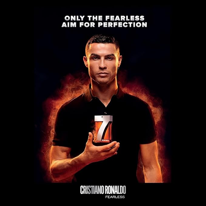 Cristiano Ronaldo Fearless - 1 oz Men's EDT Spray - Vegan, Sustainably Sourced, Long Lasting Cologne for Men - Woody Spicy Floral Scent - Fragrance for Confident and Determined Men