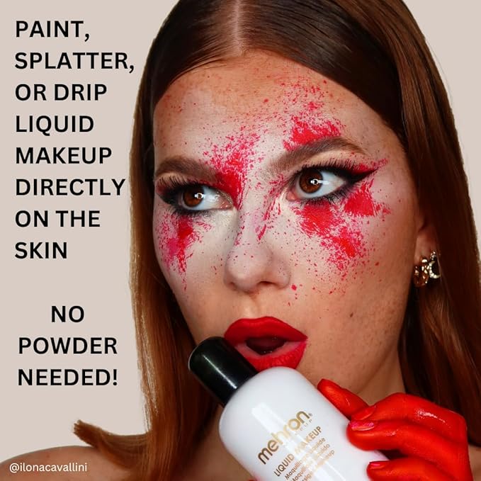Mehron Makeup Liquid Makeup | Face Paint and Body Paint Perfect for Halloween, Cosplay I Air Brush Compatible 4.5 oz (133 ml) (MONSTER GREY)
