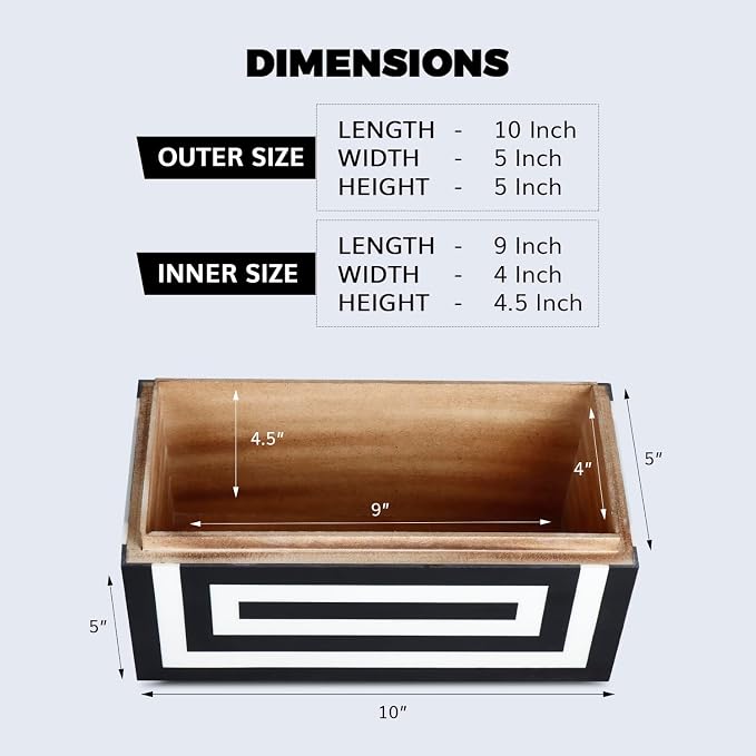 Handicrafts Home Decorative Organizer Box 10x5 – Large Keepsake Box with Lid, Modern Decorative Storage Box, Bohemian Coffee Table Décor, Jewelry & Memory Box, Decorative Accent Box for Home Décor