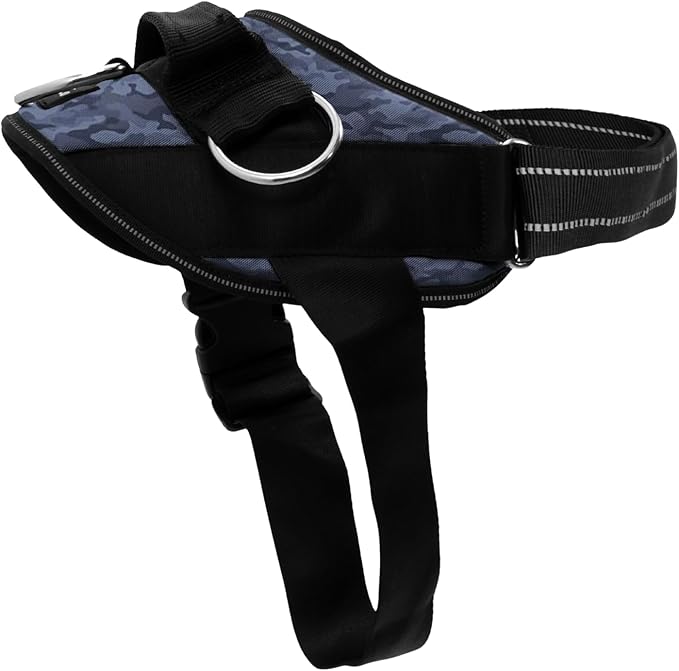 ShawnCo Essential Dog Harness, No-Pull Pet Vest (Dark Camo,M) | 3 Leash Clips, Easy On, No-Choke, Reflective, Adjustable Fit, Padded Comfort, Control Handle, For Small, Medium & Large Dogs