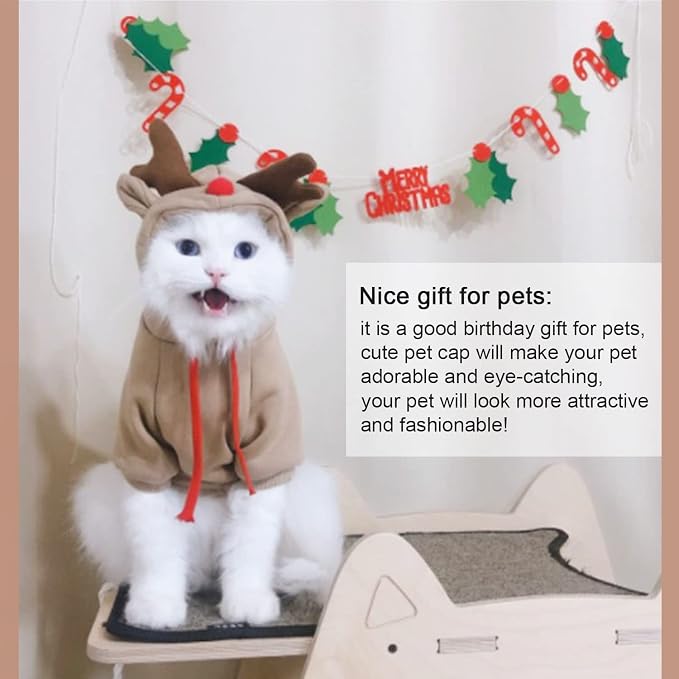 Pet Clothes Dogs Hoodie Sweatshirt - Elk Fruit Shape Cold Weather Clothes Costume Outfit for Puppy Cats Small MediumDog (L)