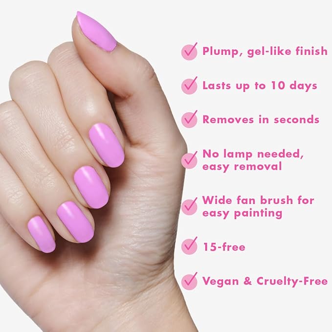 Olive & June Long Lasting Nail Polish | Spring Pastel Nails | Gel-Like Finish No Lamp Needed | Lasts up to 10 days | Salon-Quality 15-Free Vegan & Cruelty-Free Chip-Resistant | Fierce & Loving Lilac